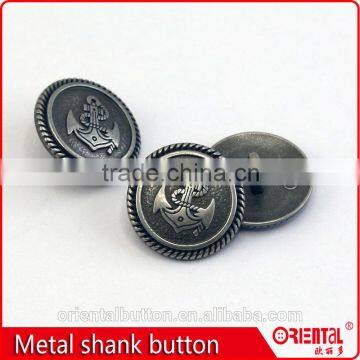 Antique Color Anchor Logo Metal Shank Suits Button photo-2
