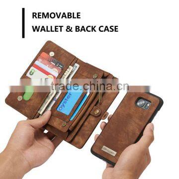 Detachable flip leather case for iphone 6 wallet case