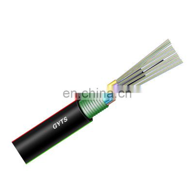 Wholesale factory price 8 core outdoor Armored Aerial Duct OS1 OS2 GYTS fiber optic coaxial cable