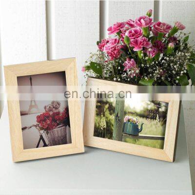 4x6 Picture Frames Photo Display Tabletop Wall Mount Solid Wood Photo Frame 2pcs/Set