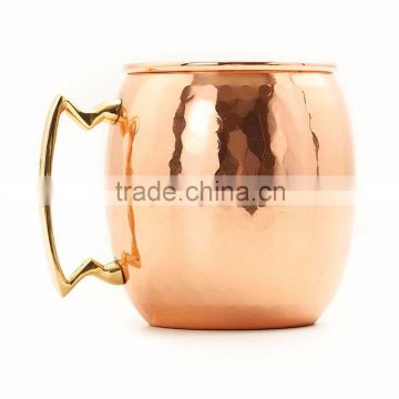 Copper Hammered Mug With Nickle