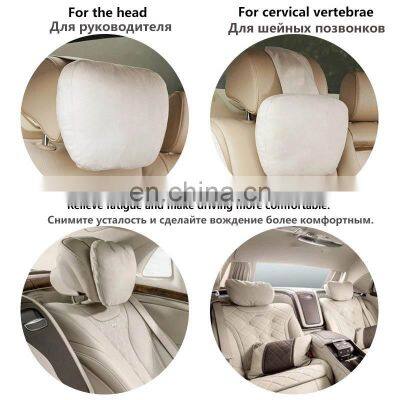 High Quality Suitable for Maybach Car Neck Brace Soft Cotton Adjustable Car Pillow Neck Pad