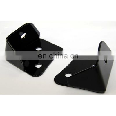 Windshield Mount Light Bracket Pair Black for JK Jeep