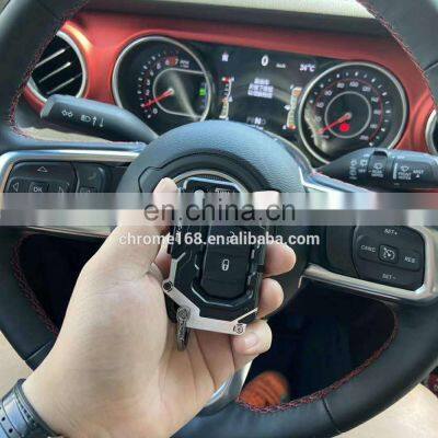 Smart Key Case for Jeep Wrangler JK JL Rubicon Sahara accessories CNC Aluminum Key Cover