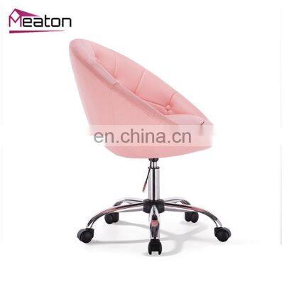 Eco-Friendly Professional Low Backrest PU Leather Lounge Chair Replica On Wheels photo-3