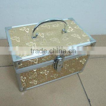 Aluminum nail jewelry trolley makeup case