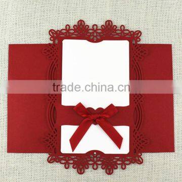 Royal Lining For White Elegant Laser Cut Wedding Invitations photo-6