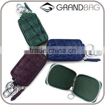 Guangzhou High Quality Luxury Crocodile Skin Leather Car Key Case Key Holder for Men or Women