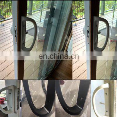 Комплект ручек для раздвижных стеклянных ворот на террасу с фальшшпоном под 45 градусов, регулируемым пружинным крюковым защелкой, корпус фальшшпонного замка для дверей photo-5