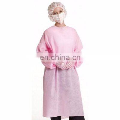 Xiantao Manufacturer PP/PP+PE/SMS Non Woven Visit Gown White Yellow Blue Green Disposable Isolation Gown photo-5