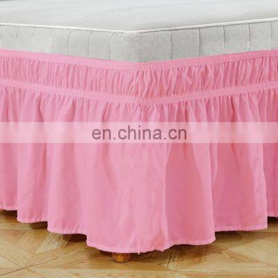 Amazon Hotsale Easy Fit Wrap Around Elastic America Style Bed Cover Skirt Bed Skirts For Home photo-2