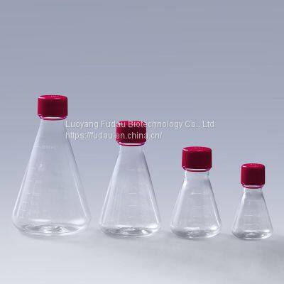 Lab Equipment Graduated Erlenmeyer Flask Plastic Transparent PC PETG Triangular Conical Flask With Screw Cap for Laboratory Use