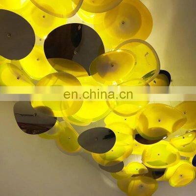 Customized Hotel Lobby Project Luxury Modern Gold Luxury Blown Glass Chandelier