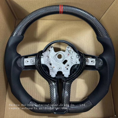 For BMW M Sport F30 F31 F10 F45 F46 F20 F22 F31 F36 Carber Fiber Steering Wheel With Perforated Leather Accessories