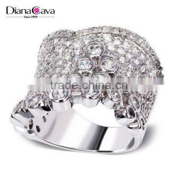 High Quality Fashion CZ Crown Shape Handmade Setting Luxury Ring Zircon Jewelry photo-2