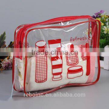 Reboinc-X7 Printed Clear Pvc Cosmetic Bag for Travel Set Piping Pvc Vinyl Cosmetic Bag Travel Kit photo-4