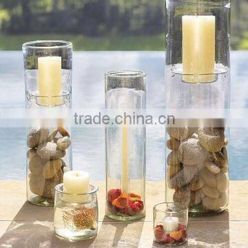 Glass Dispaly Hurricane Pillar Votive Taper Candle Cups