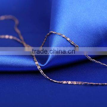 Wholesale Rare Coffee Gold Plated Flat Chain Jewelry Chain Decorative Chain Necklace photo-4