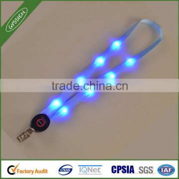 Fashionable in 2015 custom glow in the dark lanyard made in China