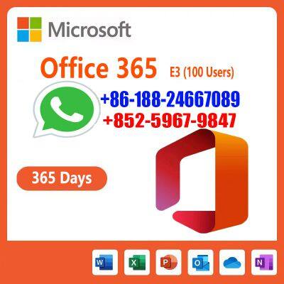 Лицензионный ключ Office 365 E3 Enterprise на 1 год для 100 пользователей
