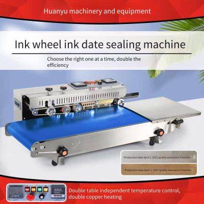 Universal Fr-1000 Continuous Ink Wheel Printing Sealing Machine, Heat Sealing Machine for Aluminum Foil Bag Packaging, in Stock photo-3