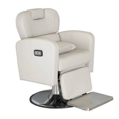 Beauty Hair Salon White Barber Chair Modern Tufted Button Design Hairdresser Chair