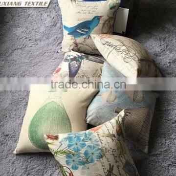 Flower and Birds Pillow With Digital Print photo-3