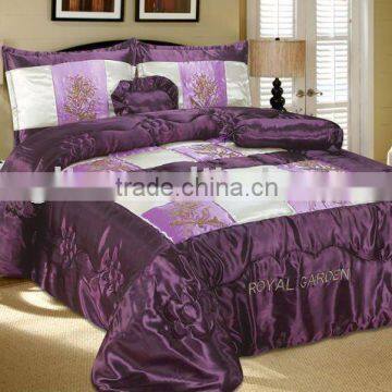 2016 5Pcs Satin Embroidery Comforter Set