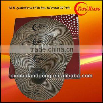 TZ-B manual professional pulse cymbal set 14hihat16crash20ride