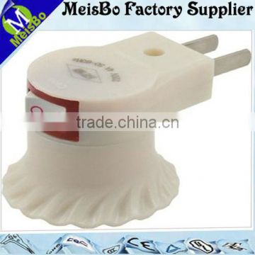 4A 250V ABS/PC sensor lamp holder with plug and switch