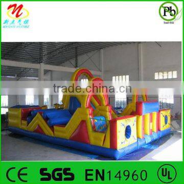 2014 popular adult size inflatable obstacle course for adults