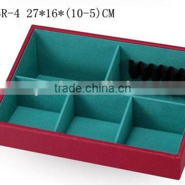 W1275R-4 Wholesale  Slope Style Cosmetic Storage Box Stackable Wooden Jewelry Display