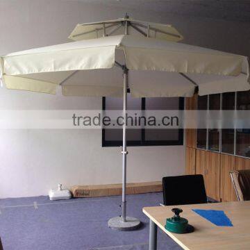 hot sale durable stronger frame double canopy umbrella for outdoor pool