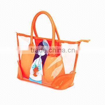 Reactive Printing Beach Towel Bag Pvc Tote Beach Bag