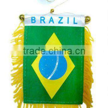 BRAZIL car flag,Newest style custom logo magnetic car flag,cheap custom car flag