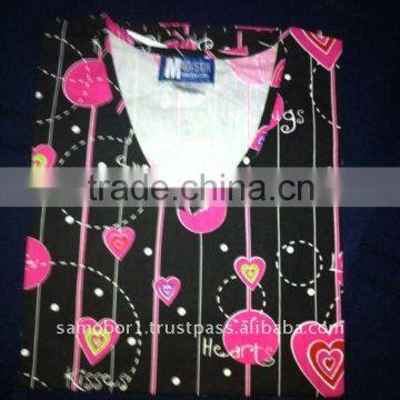 Medical Scrub Printed Top