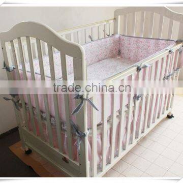 Applique Emboidery Happy Birdie Baby Girls Crib Bedding Set Duvet Cover Sets From Professional Manufacturer