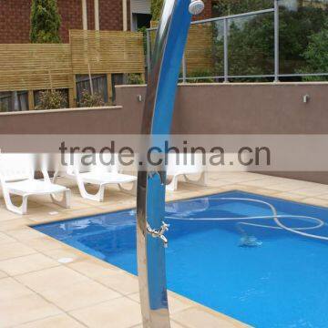 Audemar 2.5MM Thickness 316 Stainless Steel Curve Swimming Pool Shower With Mirror Finishing