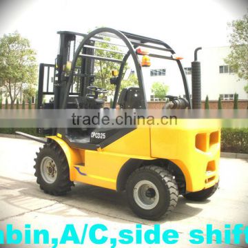 mini Rough Terrain forklift truck forklift truck CPCD25 load 2.5ton