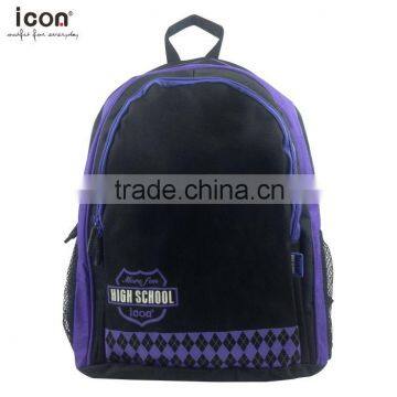 600D polyester backpack for High School Student