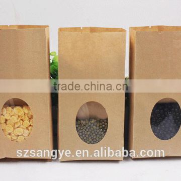 kraft stand up zip pouch/dried food packaging bags stand up pouch