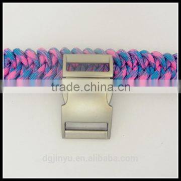 Dongguan Jinyu metal buckle/metal paracord bracelet buckle/matte silver metal buckle for paracord bracelet