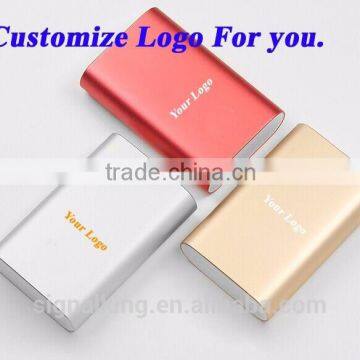 Hot Sales Metal Power Bank 10400mAh Portable Power Bank For MI Power Bank Xiaomi IPHONE Mobile Phone