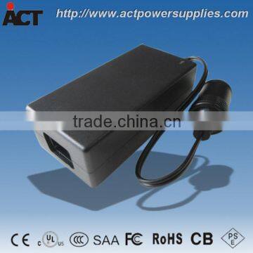 CE approved 12V 5A power adapter with cigarette lighter socket