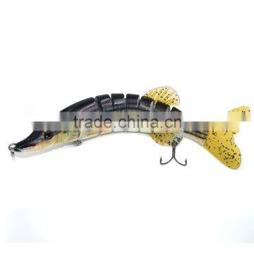 10 pcs 8 Sections hard Fishing Lure Realistic artificial multi segments vivid swimming baits 8 inch crocodile 75g