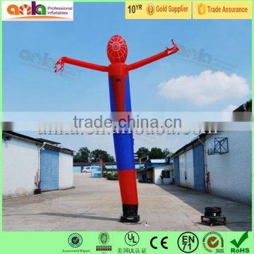 2016 hot sale air dancer type 6m tall inflatable spider man air dancer for promotion