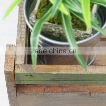 Shabby Chic Wood Tool Box for Gardening photo-3