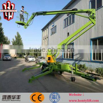 CE 8 M telescopic hydraulic boom lift/plataformas elevadoras remolcable