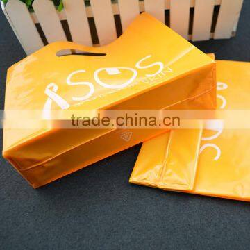 Custom Design Logo Printing Colorful eco-friendly die cut handle LDPE plastic shopping bag