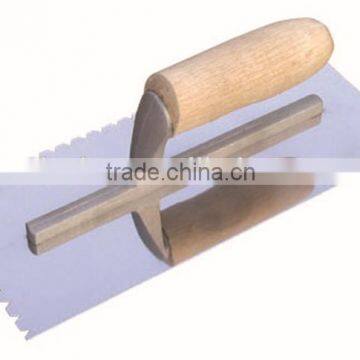 Stainless steel or Carbon steel Plastering trowel with teeth